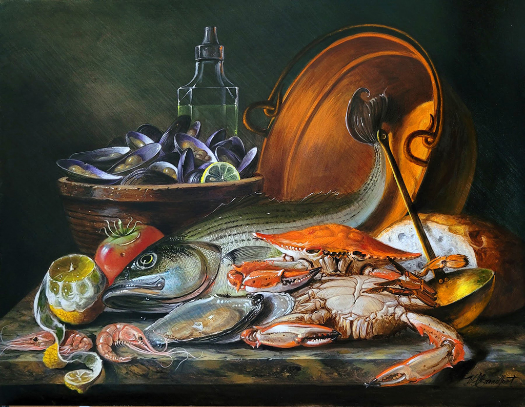 W. Scott Broadfoot | Seafood Chowder | Oil | 16x20 | $2000