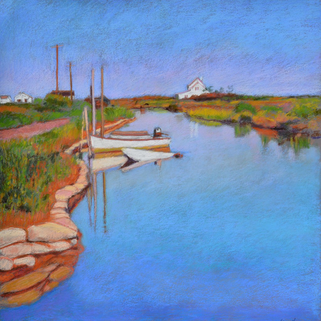Laura Hickman | Canal Beside Factory Road, Tangier Island | 28x28 | $1900