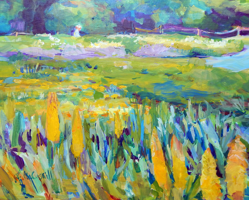 Lesley McCaskill | Yellow Fields | 14x18 | $525
