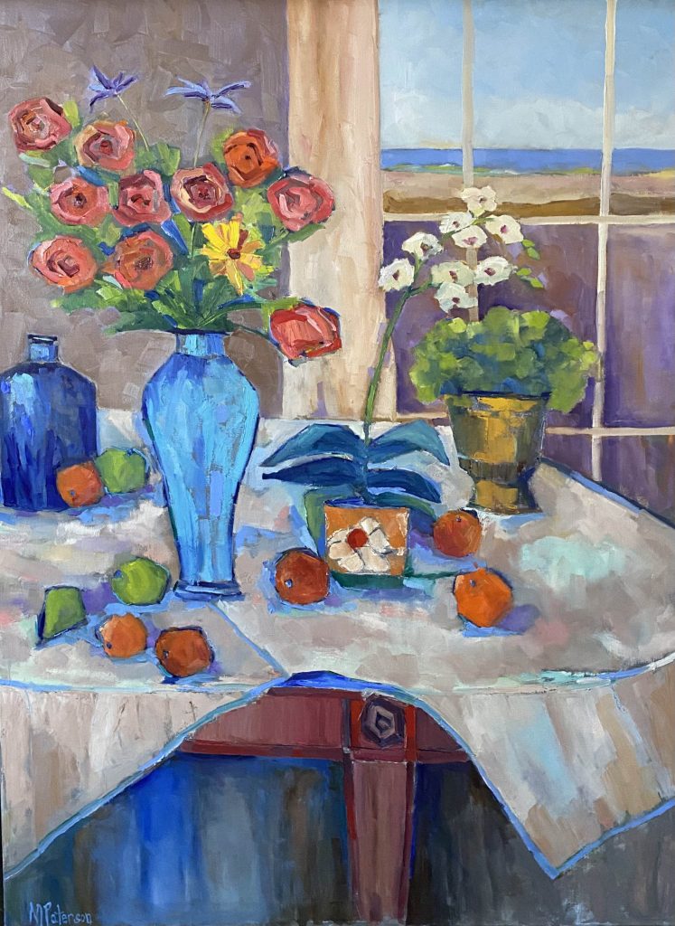 Marybeth Paterson | Oil | Roses by the Shore II | 36x48 | $1800$1800