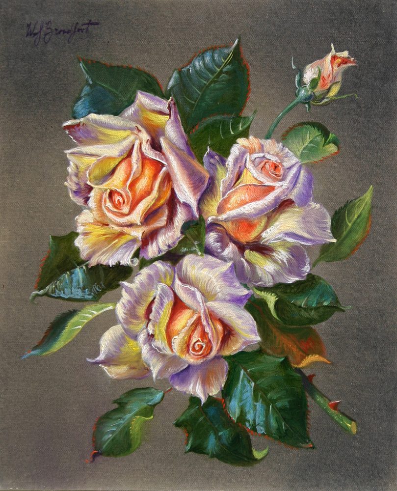W. Scott Broadfoot Good Year For The Roses Oil | 8x10 | Sold