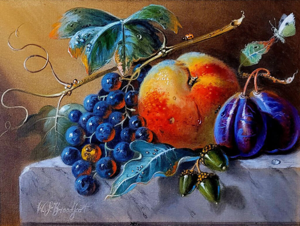 W. Scott Broadfoot | Peach and Plums | Oil | 12 x 14 | $975