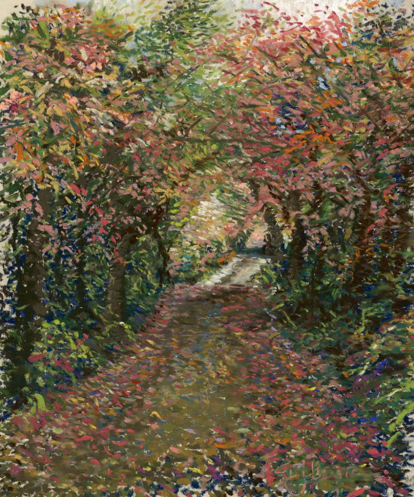 Cindy L. Beyer|Autumn Pathway|Pastel|Sold|Reproductions available