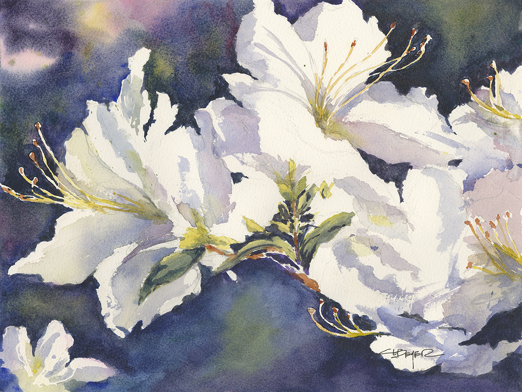 Cindy L. Beyer|Kissed By The Light|Watercolor|18"x22"|$500
