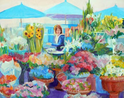 Lesley McCaskill | Flower Mart | 16 x20 | Acrylic | Sold