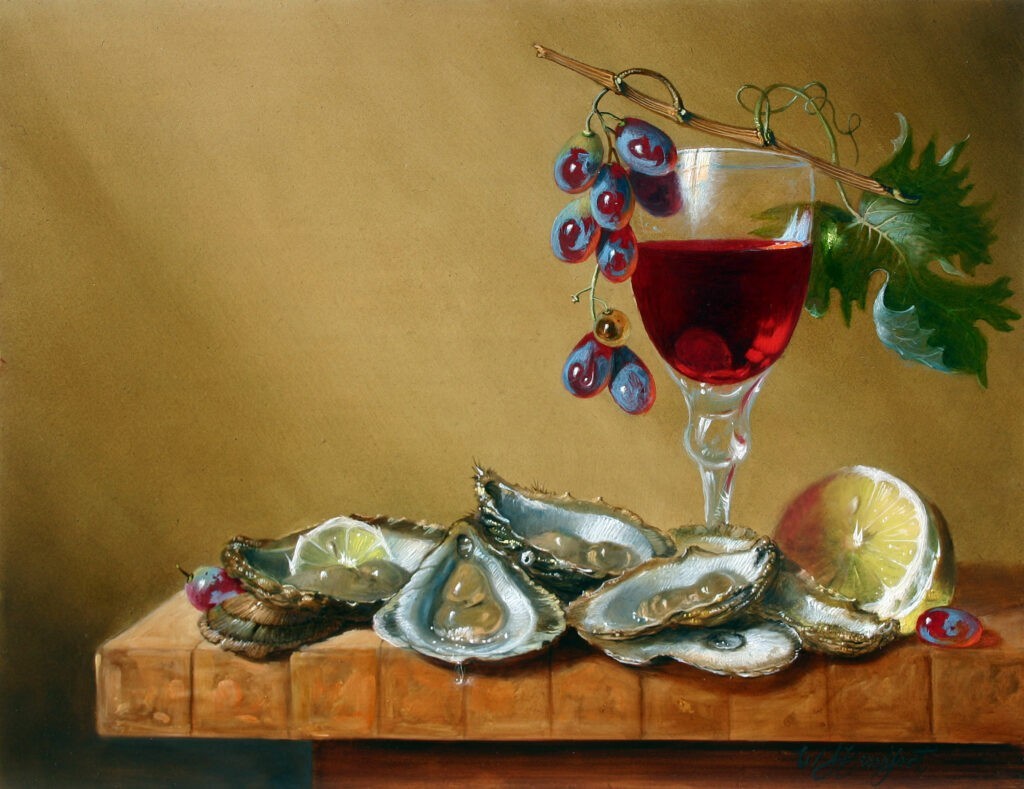 W. Scott Broadfoot | Wine and Oysters | Oil | 11 x 14 | Sold